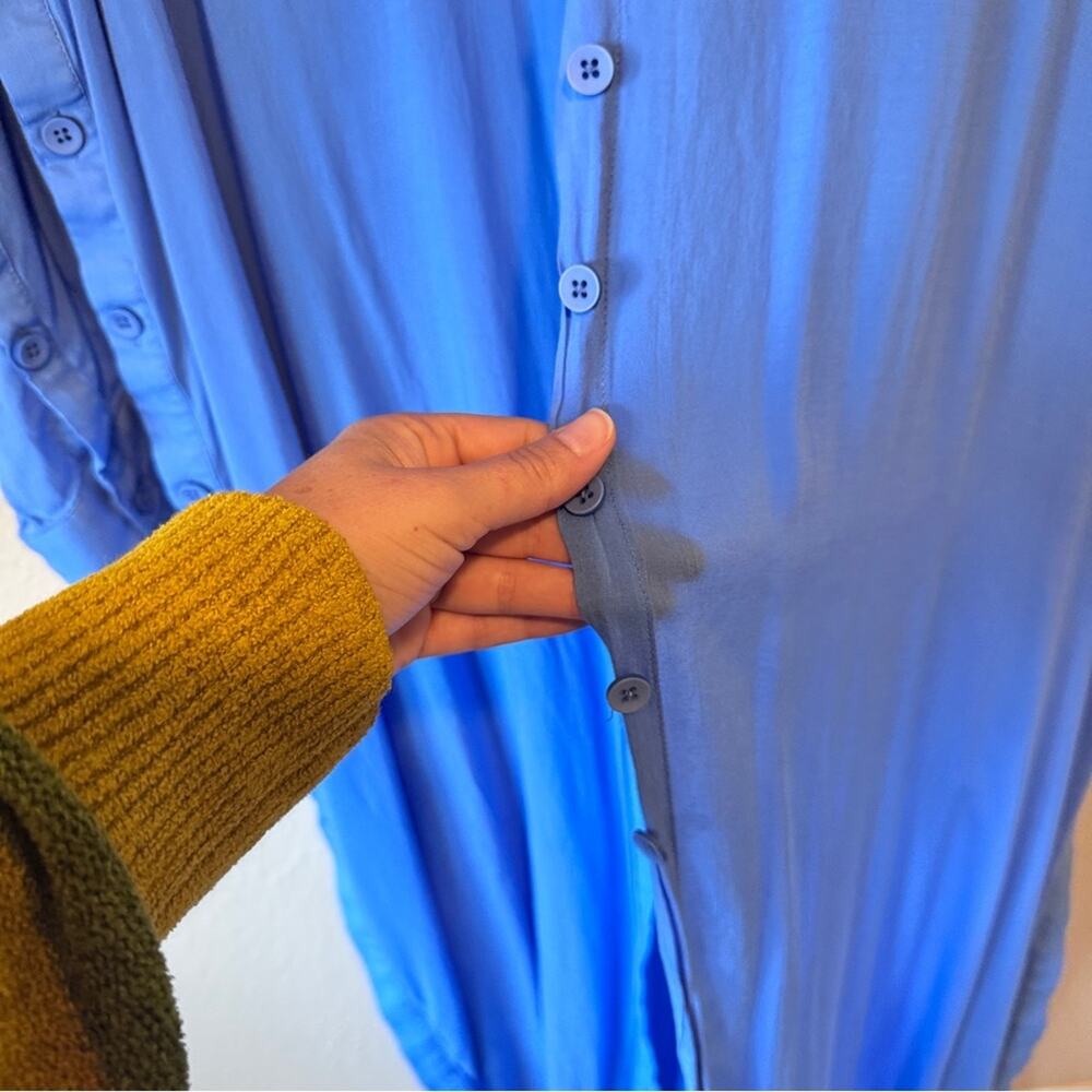 Universal Standard Blue Button Down Cardigan Swea… - image 5